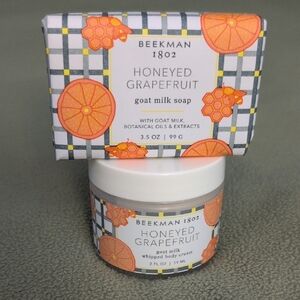 Beekman 1802 Honeyed Grapefruit Goat Milk Soap and Whipped Body Cream Set